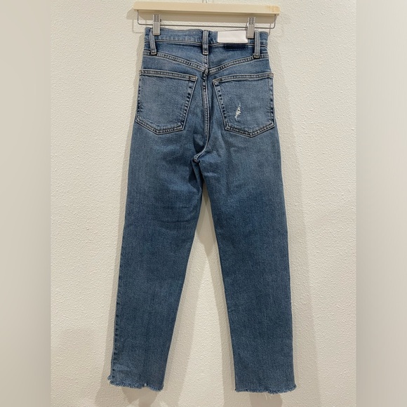 Re/Done Ultra High Rise Stove Pipe Jeans Size 23 - Picture 2 of 6